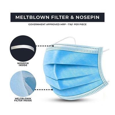 Indiklin 3Ply Face Mask 50's - Face Mask