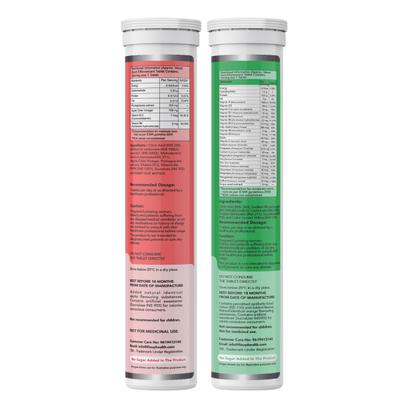 FixUpHealth Apple Cider Vinegar Effervescent Tablet - Apple Flavour 20's & FixUpHealth Multivitamins and Multiminerals Effervescent Tablet - Orange Flavour 20's 1's - Multi-Vitamins