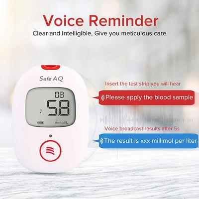 Sinocare Safe AQ Voice Blood Glucose Monitoring System with Free 10 Strips 1's - Blood Glucose Monitors/Strips