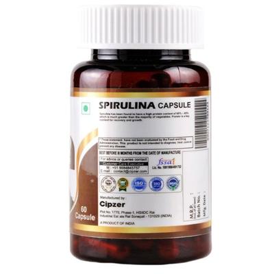 Cipzer Spirulina Capsule 60's - Speciality Medicines