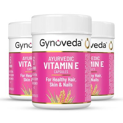 Gynoveda Ayurvedic Vitamin E Capsule (Pack of 3 x 30's) - Multi-Vitamins