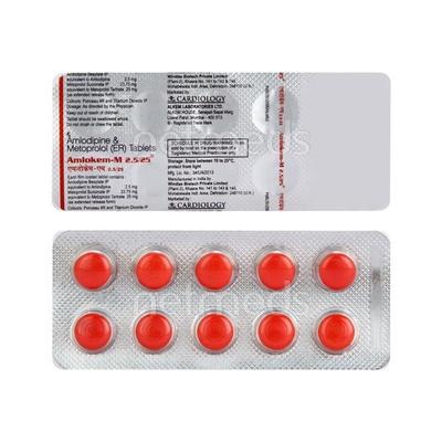 Amlokem M 2.5/25mg Tablet 10'S - Hypertension-Cal