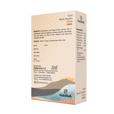 Siddhik Tulsi, Black Pepper, Clove Drops 30 ml - Health Products