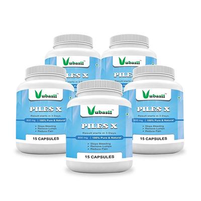 Vubasil Piles X 800 mg Capsule (Pack of 5 x 15's) - General Health