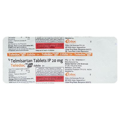 TELEDOC 20mg Tablet 10's - Hypertension-Ang