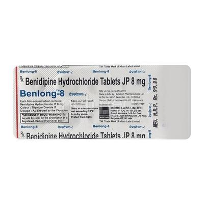 Benlong 8mg Tablet 10'S - Hypertension-Cal