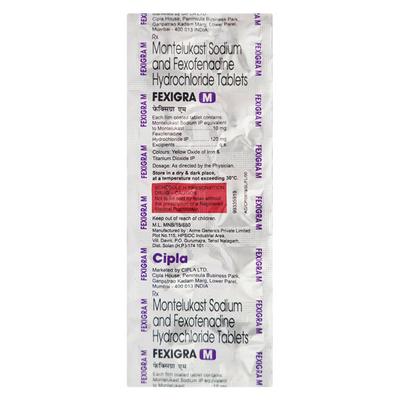 FEXIGRA M Tablet 10's - Allergies-Ant