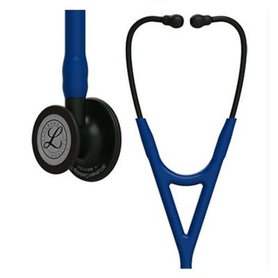 3M Littmann Cardiology IV Stethoscope - Black Finish Chestpiece with Navy Blue Tube (27 inch) (6168) - Stethoscopes