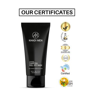 Khadi Men Activated Charcoal Peel Off Mask 100 gm - Personal Care (Ayush)