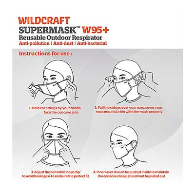 Wildcraft Supermask W95+ Reusable Outdoor Respirator Face Mask - Small - Face Mask