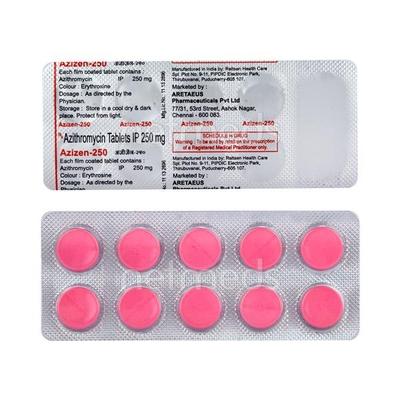 Azizen 250mg Tablet 10'S - Bacterial Infections-Mac