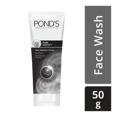 POND'S Pure White Anti Pollution Face Wash 50 gm - Face Wash & Cleansers