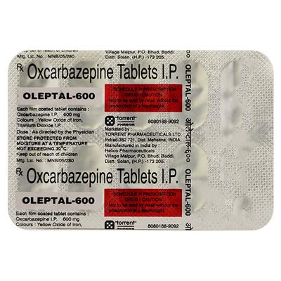 Oleptal 600mg Tablet 10'S - Epilepsy/Convulsion-Ant