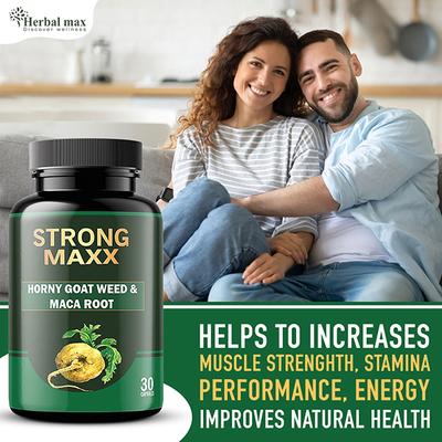 Herbal Max Strong Maxx Horny Goat Weed & Maca Root Capsule 30's - Sexual Care
