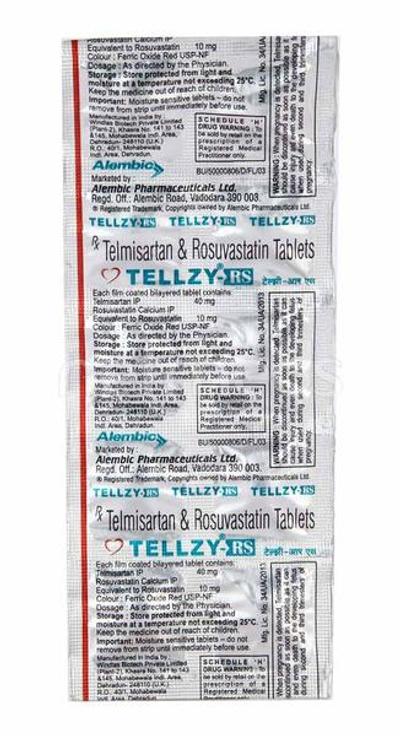 Tellzy RS Tablet 10'S - Hypertension-Ang