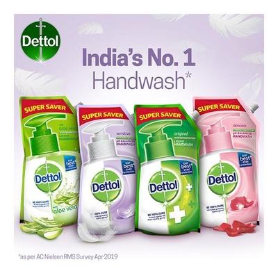 Dettol Germ Protection Liquid Handwash Refill Pouch - Sensitive 750 ml - Hand Wash & Soaps