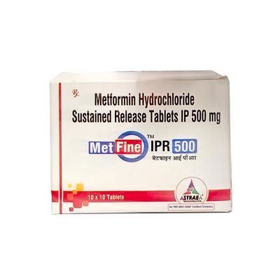 Metfine Ipr 500mg Tablet 10'S - Diabetes-Ant