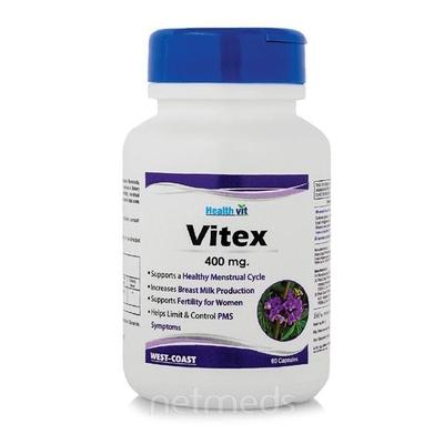 Healthvit Vitex Chasteberry Fruit Extract 400mg 60's - Herbal Dietary Supplement