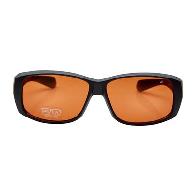 Vision Express 81187 Black Amber Wrap Sunglasses 1's - Wearables Sunglasses