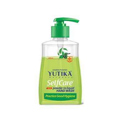 Yutika Selfcare Combo (Powder To Liquid Refill Pack 10 gm + Pump Dispenser Hand Wash 200 ml) - Tulsi & Neem - Hand Wash & Soaps