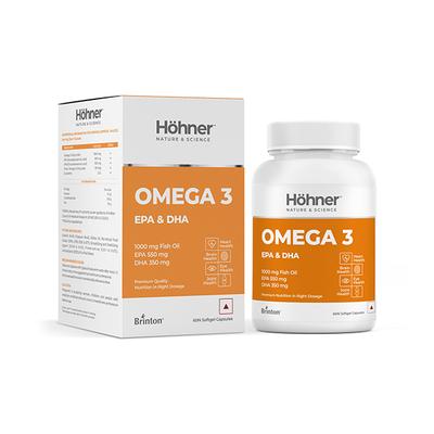 Hohner Omega 3 EPA & DHA Softgel Capsule 60's - Omega Fish Oil Fatty Acids