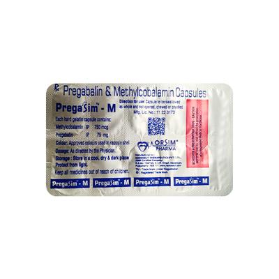 PREGASIM M Capsule 10's - Neuropathic Pain-Dru