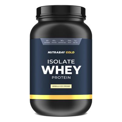 Nutrabay Gold Isolate Whey Protein Powder - Vanilla Ice Cream Flavour 1 kg - Whey Proteins