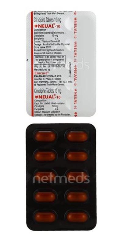 Neual 10mg Tablet 10'S - Hypertension-Cal