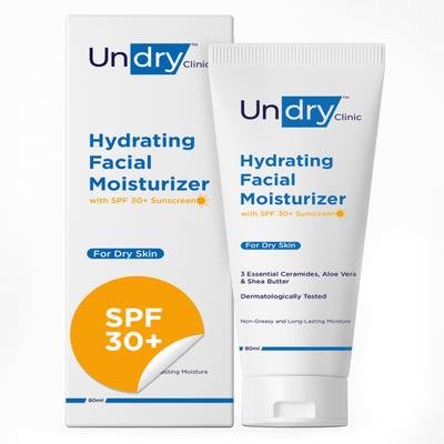 Undry Clinic Hydrating Facial Moisturizer SPF 30+ For Dry Skin 80 ml - Face Moisturizers