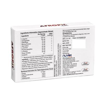 Nuvox Afropil Tablet (Pack of 3 x 10's) - General Health