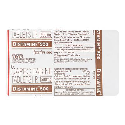 Distamine 500mg Tablet 10'S - Cancer Oncology-Cyt