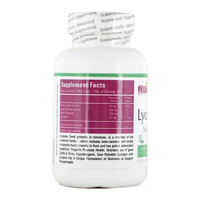 Zenith Nutrition Lycopene with Saw Palmetto Capsules 60's - Calcium And Minerals