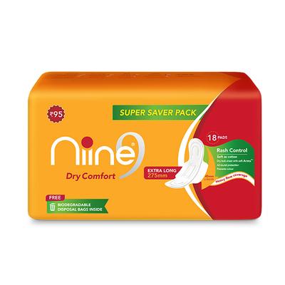 Niine Sanitary Pads Extra Long 18's - Sanitary Napkins