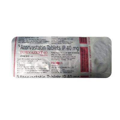 Torvazest 40mg Tablet 10'S - High Cholesterol-Dys