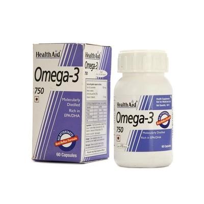 HealthAid Omega 3 750 mg Capsules 60's - Omega Fish Oil Fatty Acids