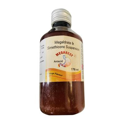 MEGABEST ORANGE FLAVOUR Suspension 170ml - Ulcer/Reflux/Flatulence-Aaa