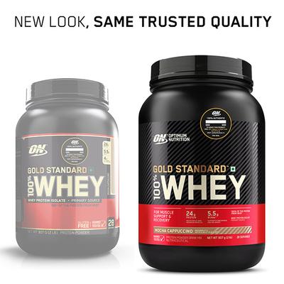 Optimum Nutrition (ON) 100% Whey Gold Standard Powder - Mocha Cappuccino 2 lb - Whey Proteins