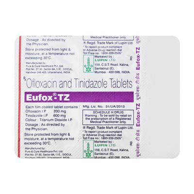 Eufox TZ Tablet 10'S - Bacterial Infections-Qui