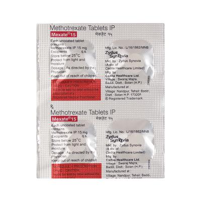 Mexate 15mg Tablet 4'S - Cancer Oncology-Cyt