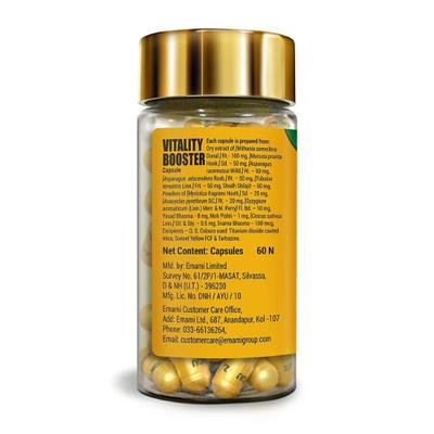 Zandu Vitality Booster Capsule - Daily Energizer 60's - Personal Care (Ayush)