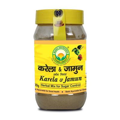 Basic Ayurveda Karela & Jamun Herbal Mix Powder 200 gm - Pure Herbs