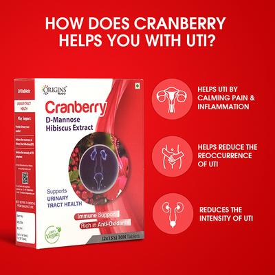 Origins Nutra Cranberry Extract Tablet (Pack of 2 x 15's) - Herbal Dietary Supplement