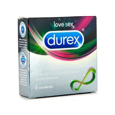 Durex Condoms - Extended Pleasure 3's - Plain/Flavoured Condoms