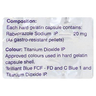 Rabeprazole Sodium 20mg Tablet 10'S - Ulcer/Reflux/Flatulence-Aaa