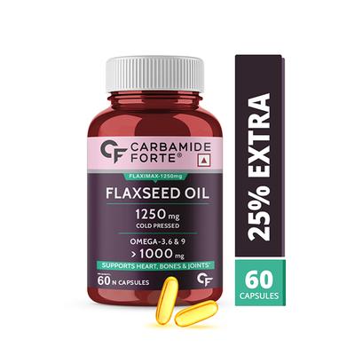 CF Flax Seed Oil 1250 mg Softgel Capsule 60's - Herbal Dietary Supplement