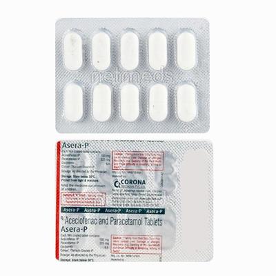 Asera P Tablet 10'S - Pain relief-Nsa