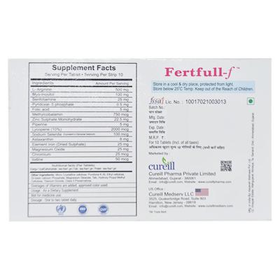FERTFULL F Tablet 10's - Supplements-Vam