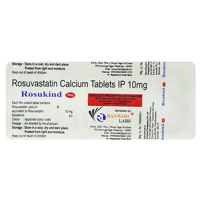 ROSUKIND 10mg Tablet 10's - High Cholesterol-Dys