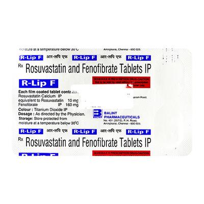 R Lip F 10Mg Tablet 10's - High Cholesterol-Dys