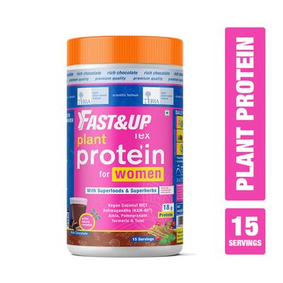Fast&Up Plant Protein for Women - Chocolate Flavour 450 gm - Protein Drink